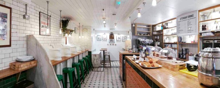 2 Attendant Cafe Fitzrovia London Interior mag banner 768x307