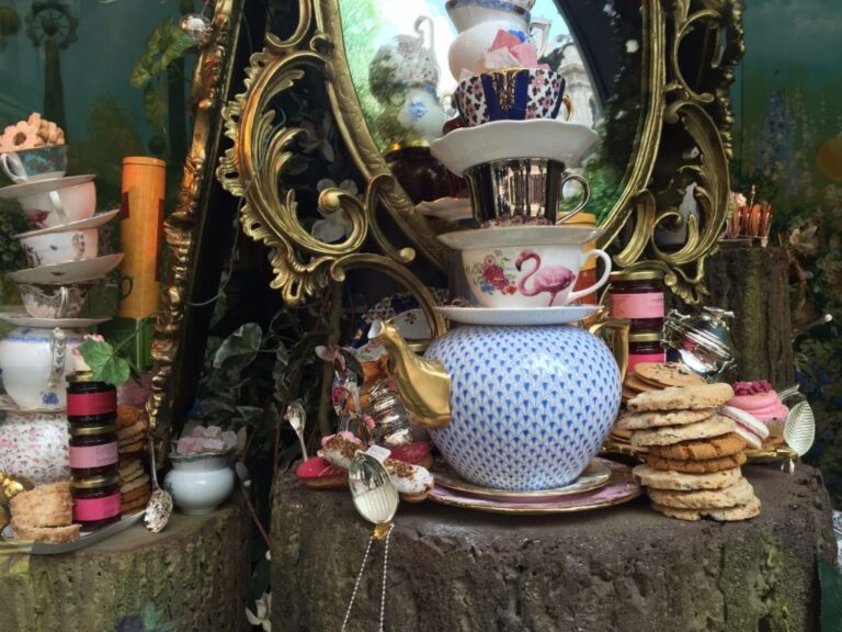 Fortnum Mason Alice through looking glass windows mad hatters tea party 1024x768 1 768x576